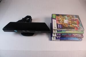 Microsoft Xbox 360 Kinect Sensor Bar w/ 4 Games, authentic, tested
